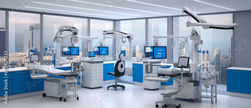 A modern medical room - Generative AI
