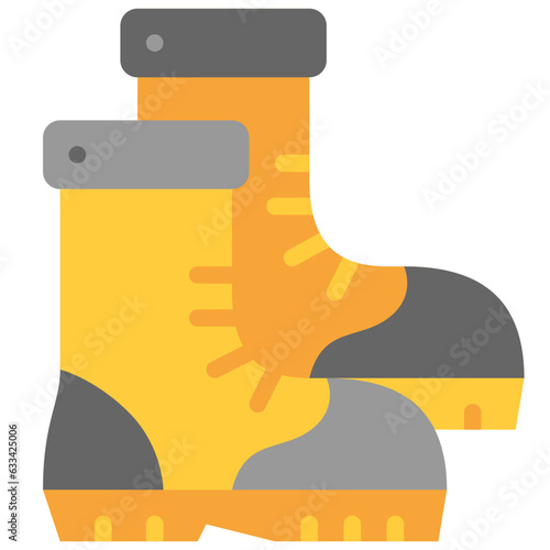 safety boot flat icon