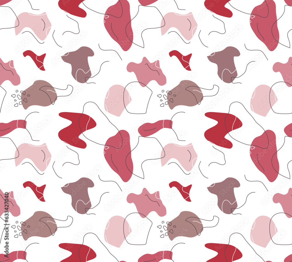 Seamless pattern with abstract spots and lines. Seamless pattern with abstract spots and lines.