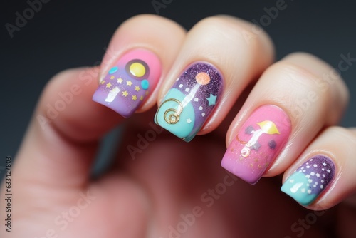 Esmalte de uñas divertido para avento, uñas kawaii, manicura aesthetic 