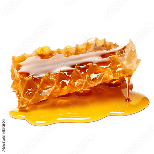 Isolated Image of Honeycomb Peas with Honey