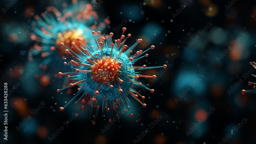 Corona Virus in der Arterie Mikrobiologie, ai generativ Corona Virus in der Arterie Mikrobiologie, ai generativ
