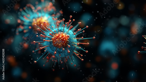 Corona Virus in der Arterie Mikrobiologie, ai generativ