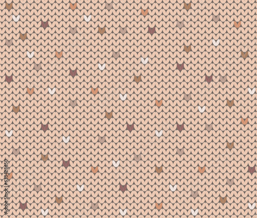 Seamless knitted texture with pattern.