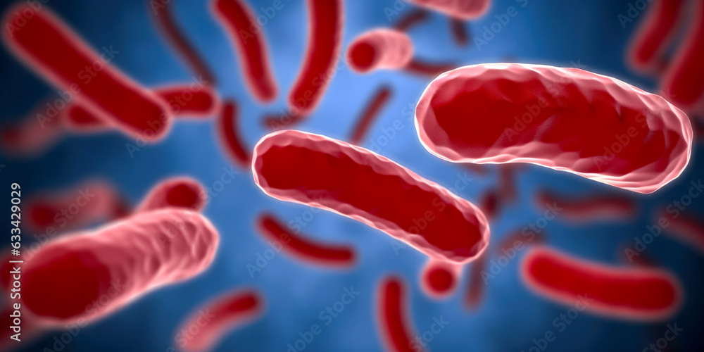 Naklejka premium Clostridium botulinum bacteria - Generative AI