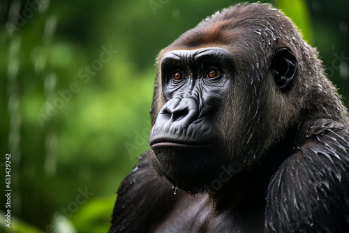 Cross river gorilla. Representative of animals from the IUCN red list. © serperm73