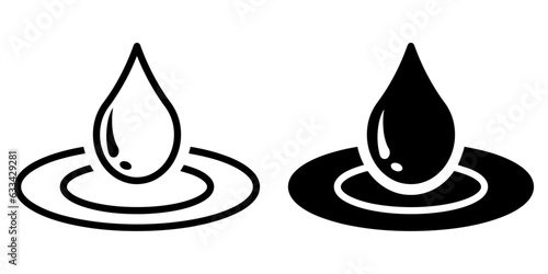 ofvs434 OutlineFilledVectorSign ofvs - oil drop vector icon . droplet sign . pollution symbol . isolated transparent . black outline and filled version . AI 10 / EPS 10 / PNG . g11774