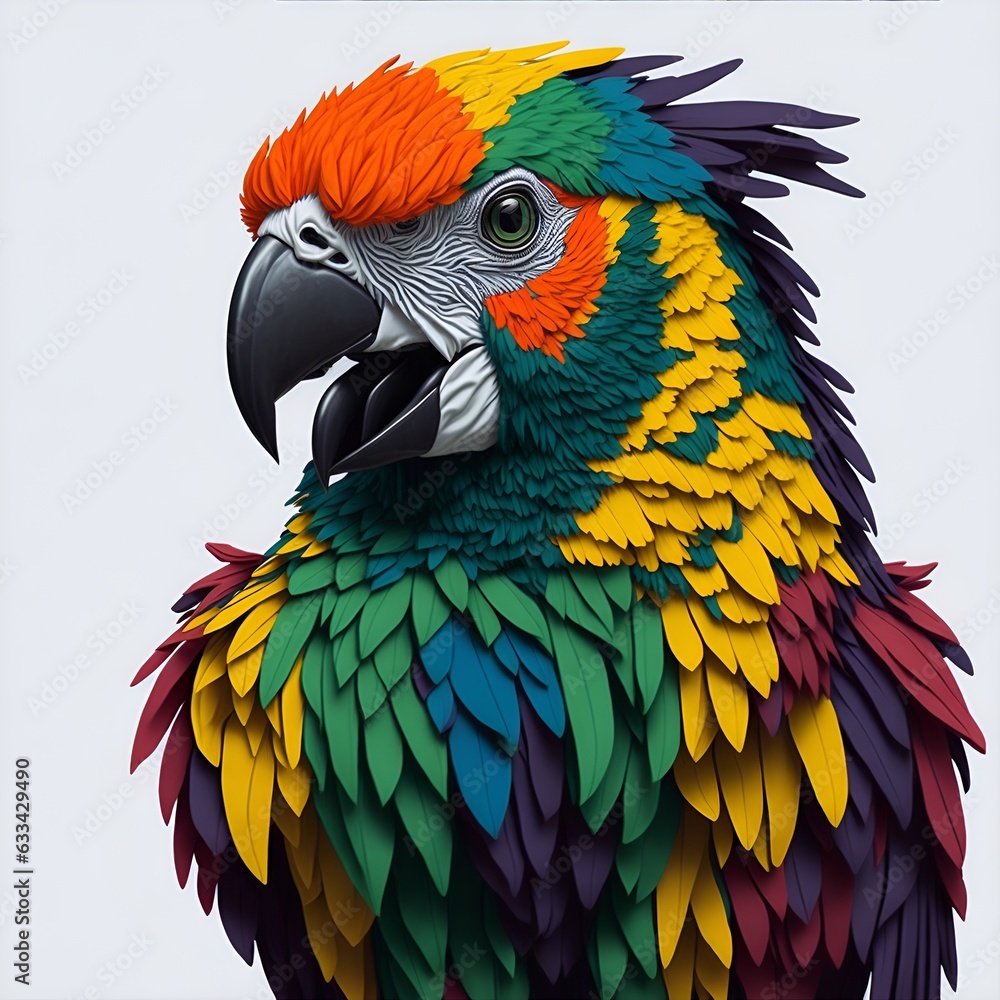 Obraz premium parrot head t-shirt design