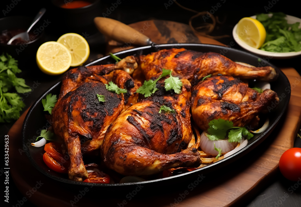 Grilled hot Delicious fresh chicken for launch Grilled hot Delicious fresh chicken for launch
