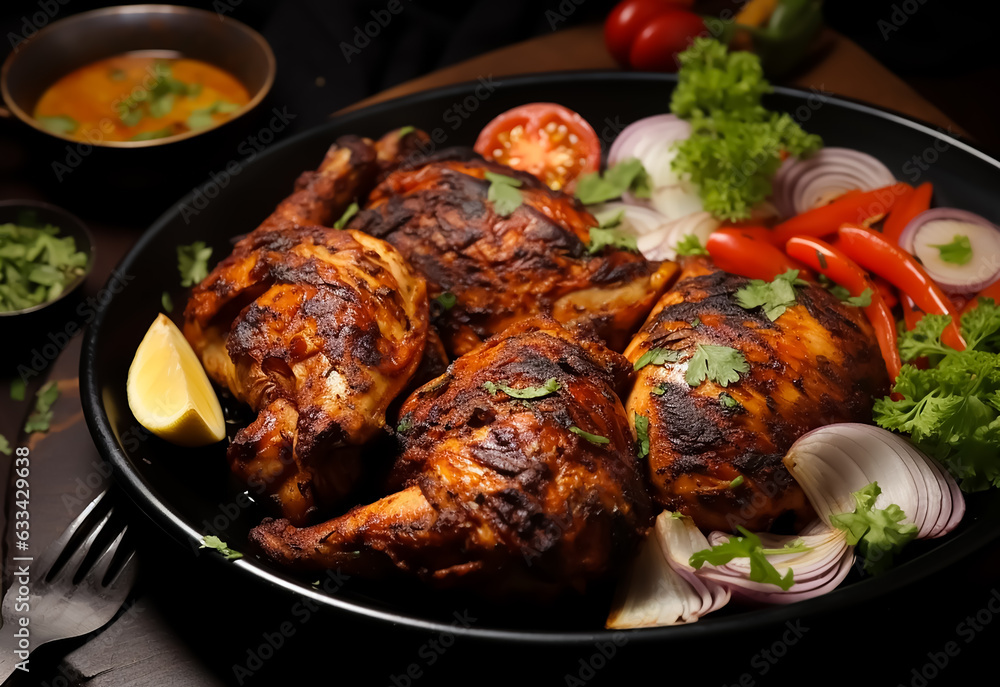 Grilled hot Delicious fresh chicken for launch Grilled hot Delicious fresh chicken for launch