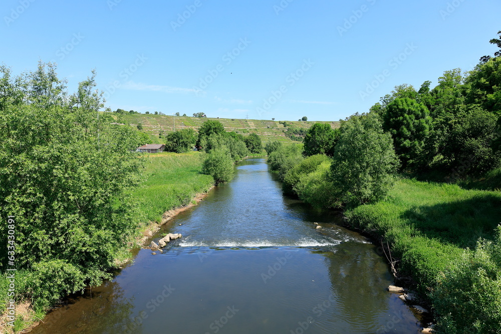 Fluss Enz im Enztal bei Mühlhausen 