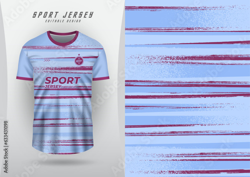 Background for sports jersey, soccer jersey, running jersey, racing jersey, pattern, grain, pastel blue and red.