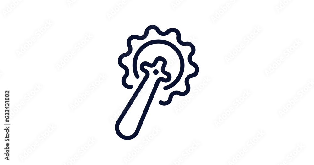car crank icon. Thin line car crank icon from car parts collection. Outline vector isolated on white background. Editable car crank symbol can be used web and mobile car crank icon. Thin line car crank icon from car parts collection. Outline vector isolated on white background. Editable car crank symbol can be used web and mobile