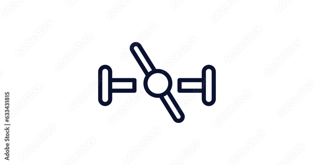 car choke icon. Thin line car choke icon from car parts collection