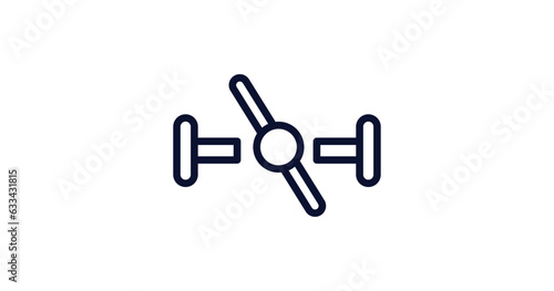 car choke icon. Thin line car choke icon from car parts collection. Outline vector isolated on white background. Editable car choke symbol can be used web and mobile