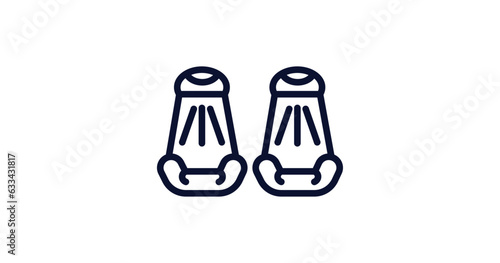 car cowl icon. Thin line car cowl icon from car parts collection. Outline vector isolated on white background. Editable car cowl symbol can be used web and mobile