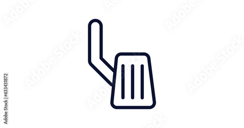 car accelerator icon. Thin line car accelerator icon from car parts collection. Outline vector isolated on white background. Editable car accelerator symbol can be used web and mobile