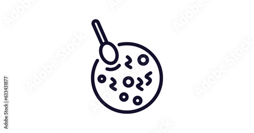 snow fungus soup icon. Thin line snow fungus soup icon from food collection. Outline vector isolated on white background. Editable snow fungus soup symbol can be used web and mobile