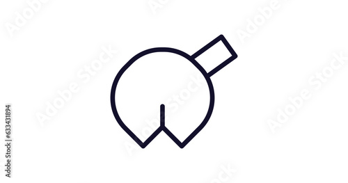 fortune cookie icon. Thin line fortune cookie icon from food collection. Outline vector isolated on white background. Editable fortune cookie symbol can be used web and mobile