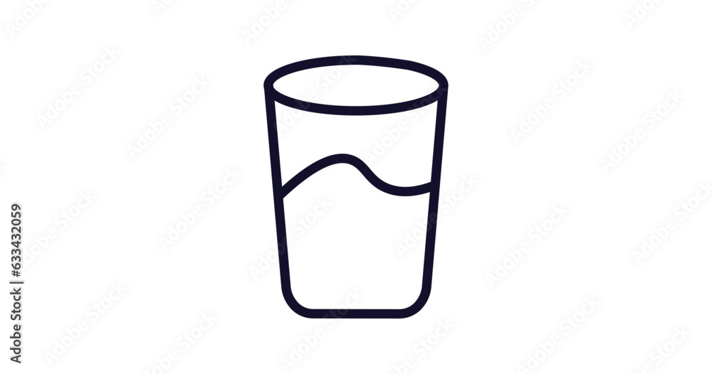 drink water icon. Thin line drink water icon from food collection. Outline vector isolated on white background. Editable drink water symbol can be used web and mobile drink water icon. Thin line drink water icon from food collection. Outline vector isolated on white background. Editable drink water symbol can be used web and mobile