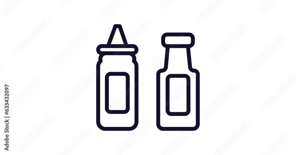 condiment icon. Thin line condiment icon from food collection. Outline vector isolated on white background. Editable condiment symbol can be used web and mobile condiment icon. Thin line condiment icon from food collection. Outline vector isolated on white background. Editable condiment symbol can be used web and mobile