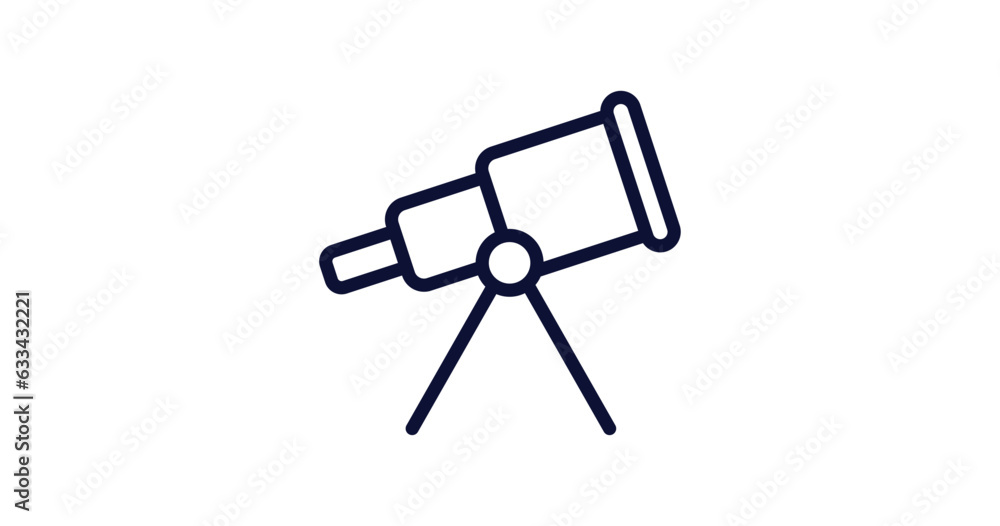 boat telescope icon. Thin line boat telescope icon from nautical collection. Outline vector isolated on white background. Editable boat telescope symbol can be used web and mobile boat telescope icon. Thin line boat telescope icon from nautical collection. Outline vector isolated on white background. Editable boat telescope symbol can be used web and mobile