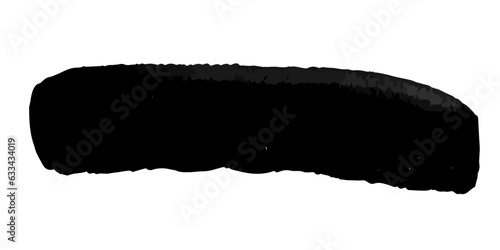 Abstract grunge paint stripe black. Modern Textured shape . Dry border in Black 