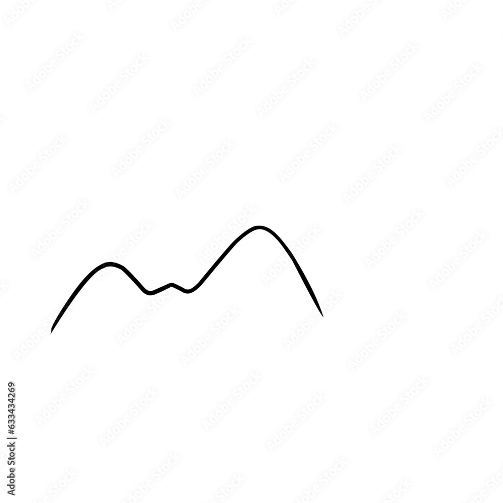 hand drawn line mountain hand drawn line mountain