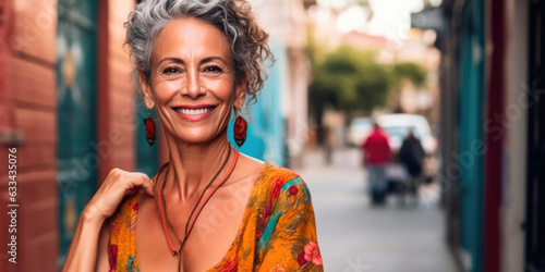 Smiling Middle-Aged Lady in Havana © AIproduction