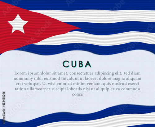 Cuba National day template