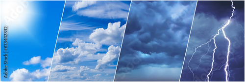 Cuadro en lienzo Sky in different weather