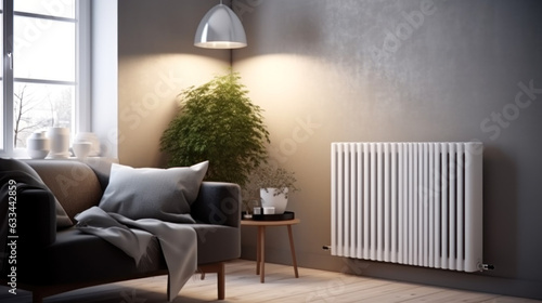 warm lounge zone with heaters generative ai