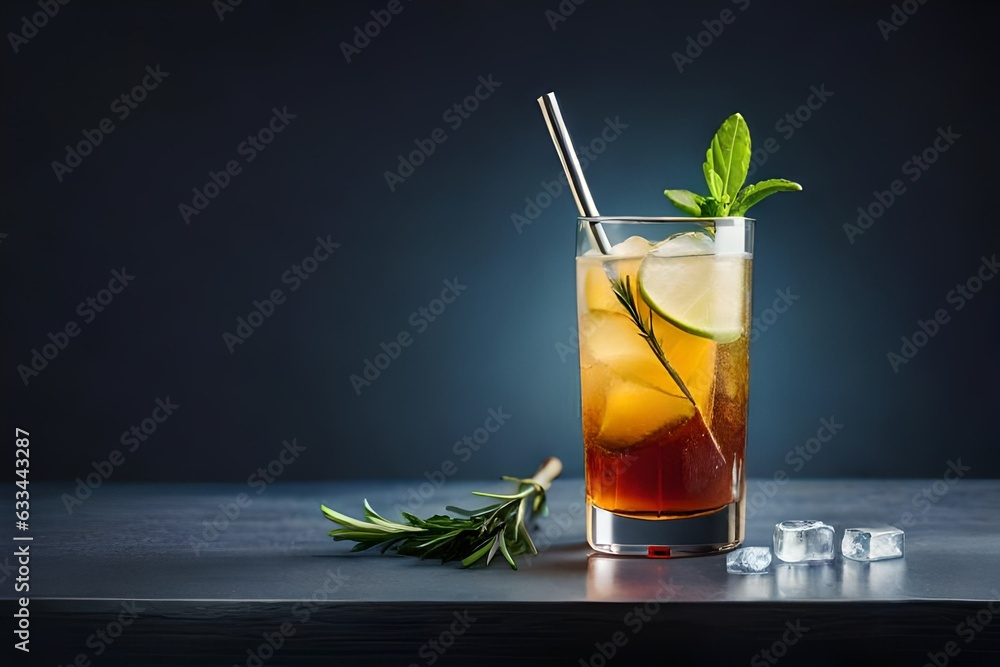cocktail with lime and mint generated by AI tool cocktail with lime and mint generated by AI tool