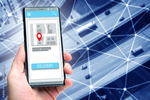 Valokuva Phone with delivery service application