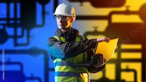 Man engineer. Industrialist...