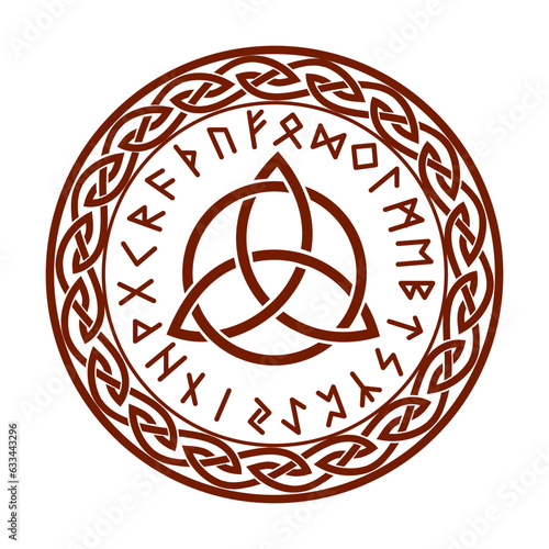 Scandinavian symbol with runes vector illustration