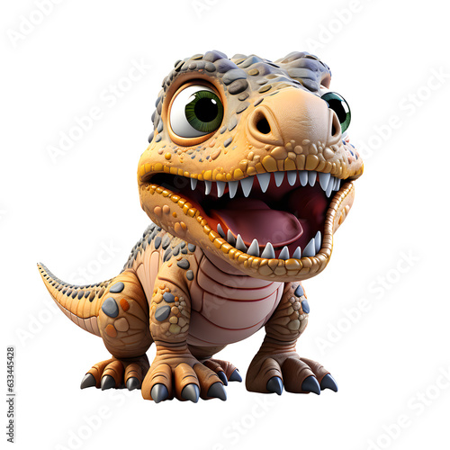 Charming 3D Tyrannosaurus Rex  A Playful Dino Delight in Stunning 3D Form. Generated AI