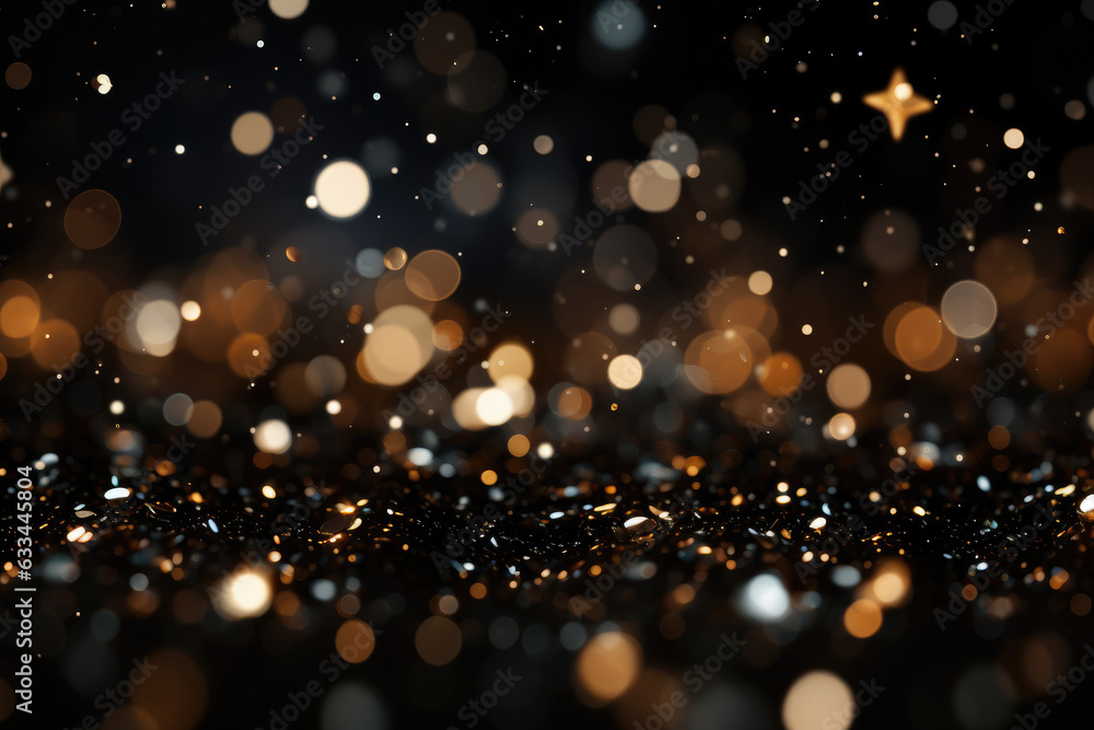 Black yellow flying bokeh light background Black yellow flying bokeh light background