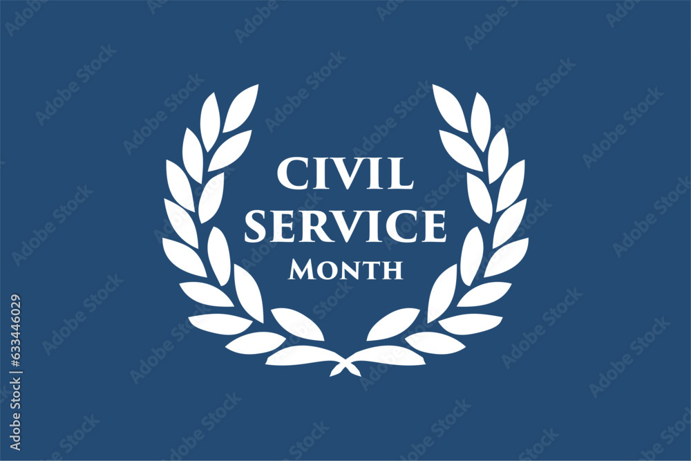 Civil Service Month background template Holiday concept