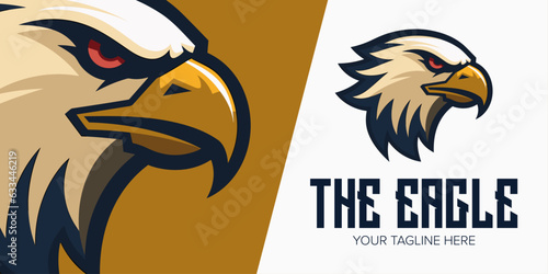 Aggressive Eagle Emblem: Cutting-edge Mascot Logo & Vector Artwork for Sporty Apparel & Team Badges