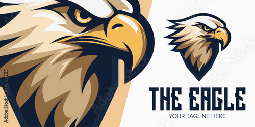 Striking Eagle Esport Logo: Modern Vector Design for Sports Team, Badge, Emblem & T-shirt Printing