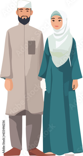Muslim Couple in Traditional Clothing