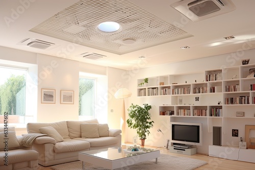Home room ceiling ventilation refers to the modern interior air vent that is installed in the ceiling of a living space.