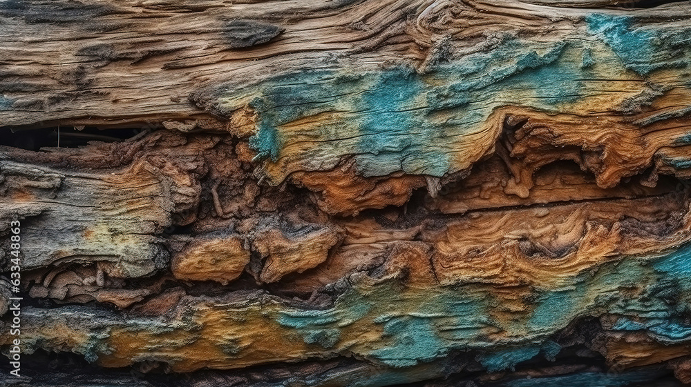 close up old aged wooden texture abstract background. Generative Ai