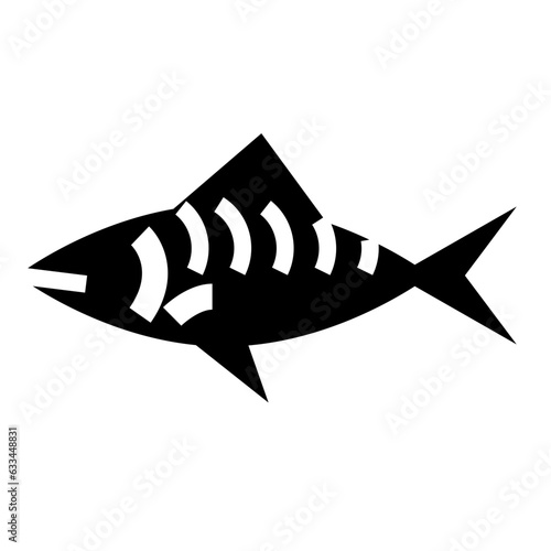 魚、サバを表す塗りつぶしスタイルのアイコン