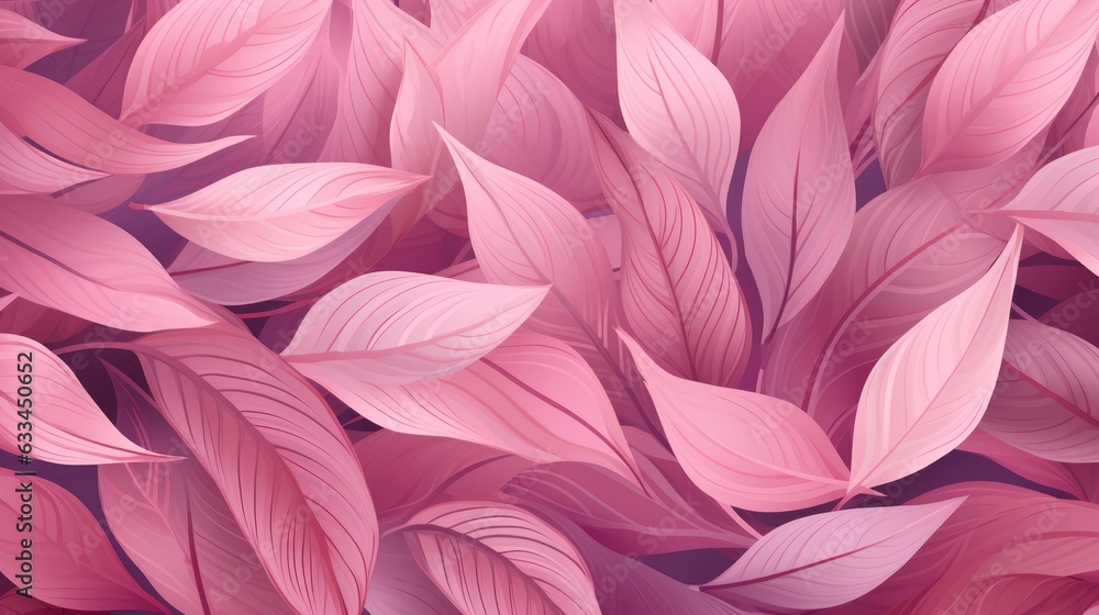 Abstract background with pink leaves. Monochrome color. Abstract background with pink leaves. Monochrome color.