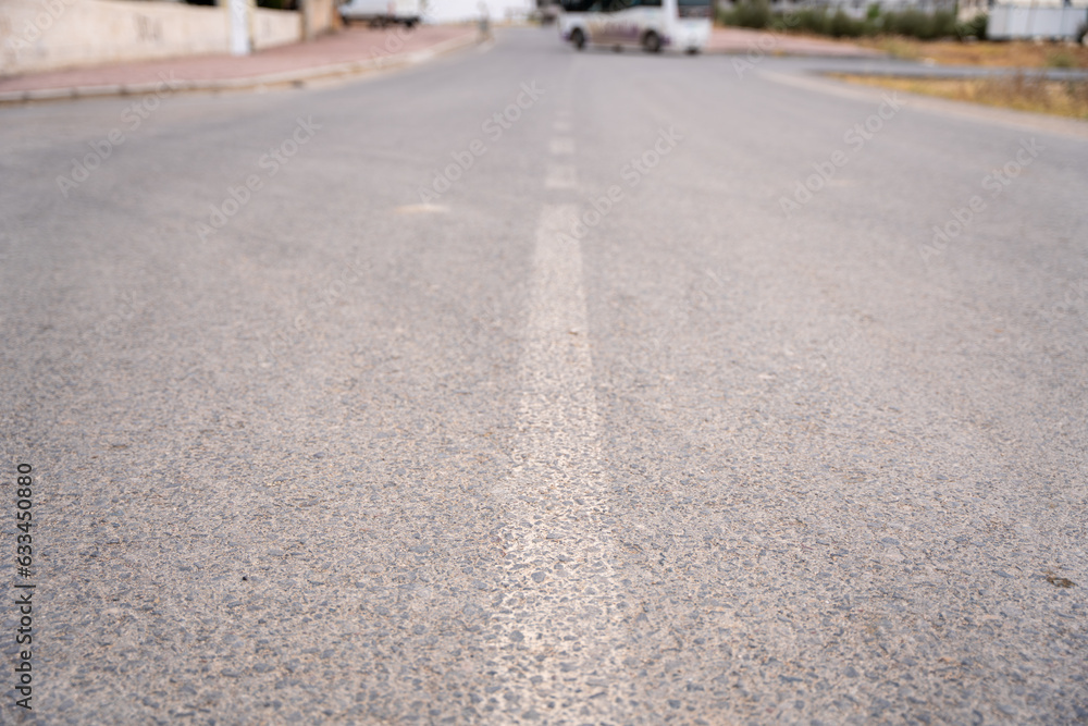 Naklejka premium New Asphalt Spilled in the City Center