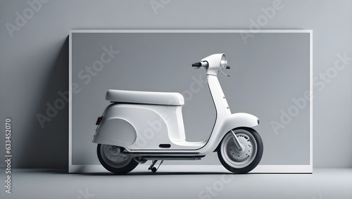 Delivery Scooter on Neutral Background