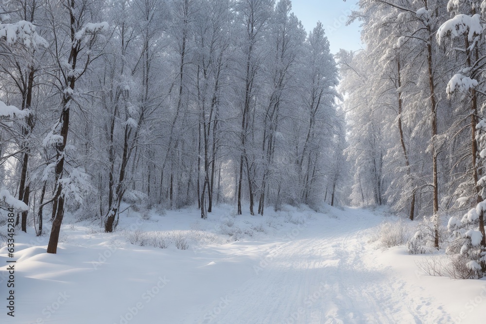 Snow covered trees in winter Snow covered trees in winter