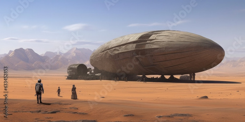 An airship under construction - Generative AI